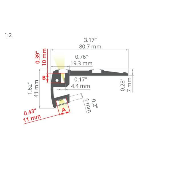 LED-Alu Profil STEP